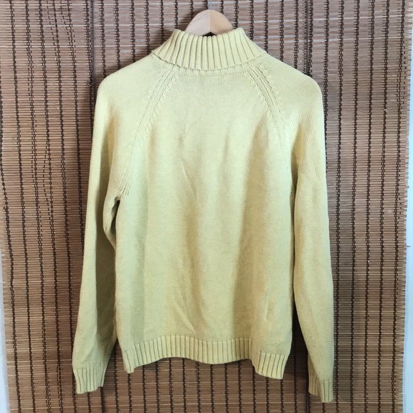 Yellow Lands End Turtleneck - Picture 2 of 3